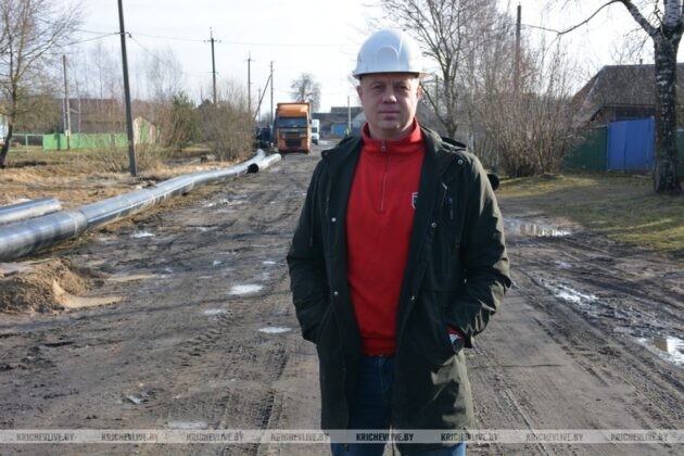 Узнали, какие работы ведутся в Кричеве по улице Сиротинина