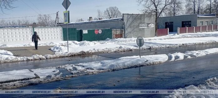 В Кричев пришла неожиданно зима