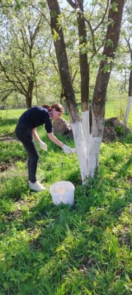Активисты БРСМ Кричева облагородили территорию Свято-Николаевского храма