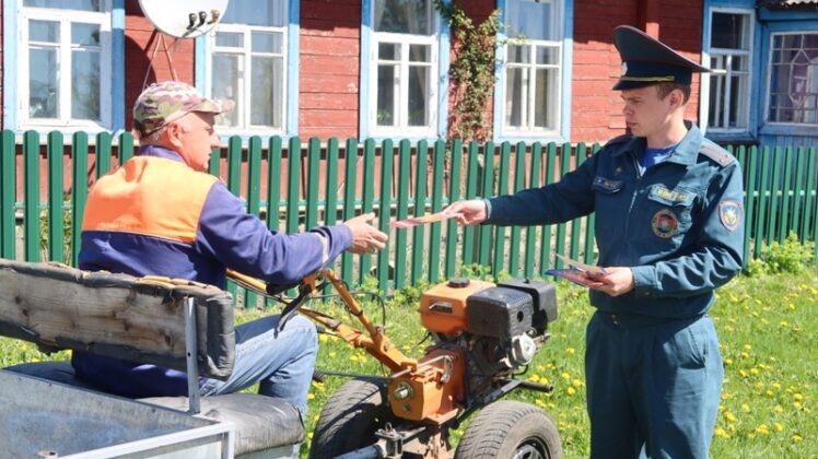 В Кричеве прошел рейд по предотвращению выжигания сухой растительности