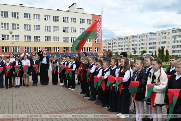 Торжественная линейка, посвященная Дню пионерской дружбы прошла в Кричеве
