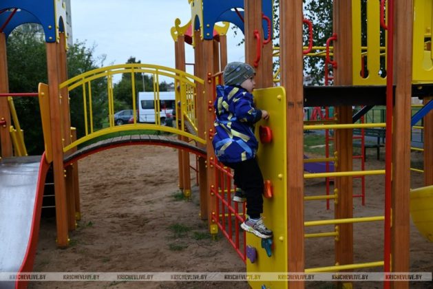 Две детские площадки открыли в Кричеве