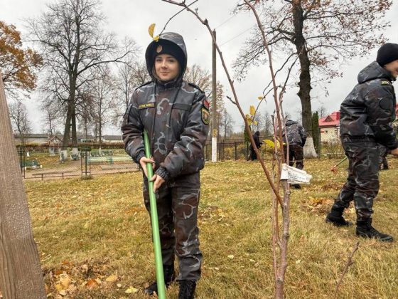 Служба и патриотизм: сотрудники Кричевского РОВД вместе с молодежью на субботнике