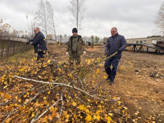 Служба и патриотизм: сотрудники Кричевского РОВД вместе с молодежью на субботнике