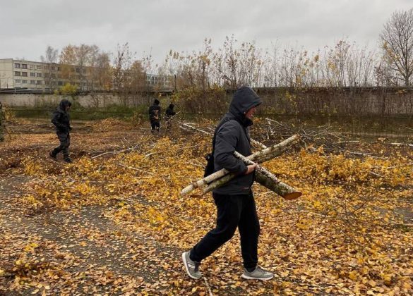 Служба и патриотизм: сотрудники Кричевского РОВД вместе с молодежью на субботнике