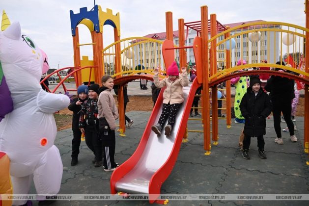 Обновленную детскую площадку открыли в Кричеве
