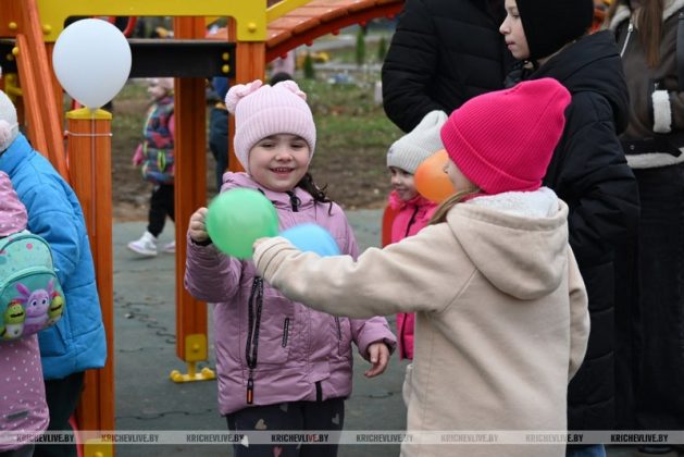 Обновленную детскую площадку открыли в Кричеве
