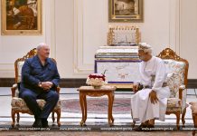 Александр Лукашенко проводит встречу с Султаном Омана Хайсамом бен Тареком Аль Саидом