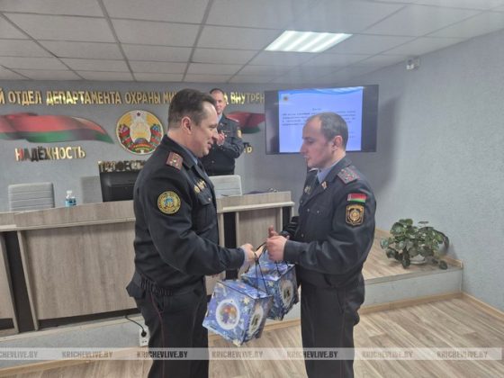 Подведение итогов состоялось в Кричевском отделе Департамента охраны МВД Республики Беларусь