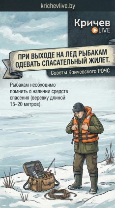 Кричевские спасатели предупреждают: выход на весенний лед смертельно опасен