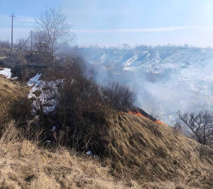 В Кричеве тушили возгорание