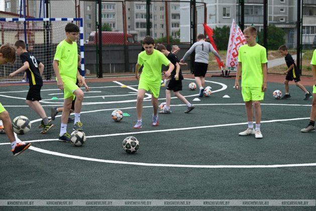 Детскую футбольно-баскетбольную площадку открыли в Кричеве
