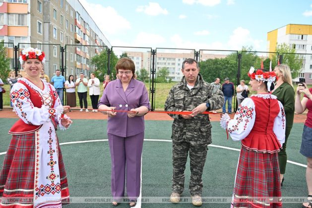 Детскую футбольно-баскетбольную площадку открыли в Кричеве